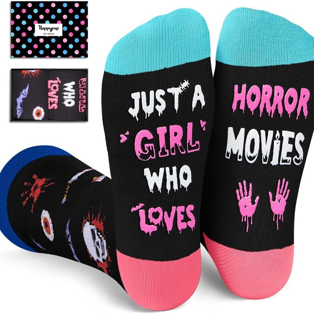 Horror Movie Gifts for Girls - Acting Gifts for Actors, Anime Stuff, Gamer Socks